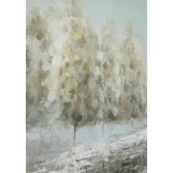 Framed Art-Kirkland's Home Tree Line Landscape Framed Canvas Art Print Blue/Green/Gray