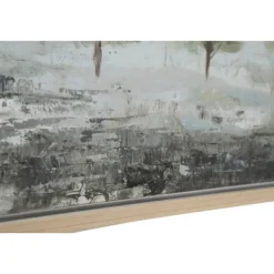 Framed Art-Kirkland's Home Tree Line Landscape Framed Canvas Art Print Blue/Green/Gray