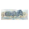 Canvas Art-Kirkland's Home Tree Line Reflection Panel Giclee Canvas Art Print Blue
