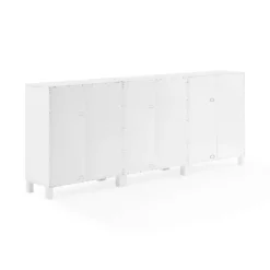 Tv Stands & Media Consoles-Kirkland's Home Triangle 6-Door Wood Media Cabinet White