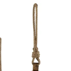 Decorative Accents-Kirkland's Home Triangular Aged Hanging Bells, Set Of 3 Gold