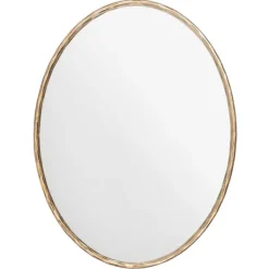 Framed Mirrors-Kirkland's Home Trish Brass Forged Oval Wall Mirror