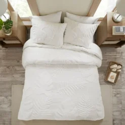 Comforters-Kirkland's Home Tropical California King 3-Pc. Comforter Set White