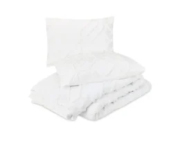 Duvets-Kirkland's Home Tufted Chenille 3-Pc. King Duvet Set White