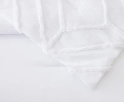 Duvets-Kirkland's Home Tufted Chenille 3-Pc. King Duvet Set White