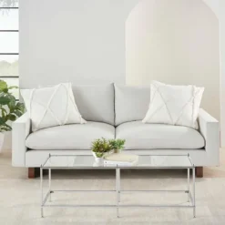 Pillows-Kirkland's Home Tufted Diamond 2-Pc. Pillows, 24 In. White