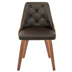 Dining Chairs-Kirkland's Home Tufted Faux Leather Dining Chairs, Set Of 2 Brown