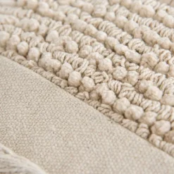 Pillows-Kirkland's Home Tufted Macrame Tassels Lumbar Pillow Ivory