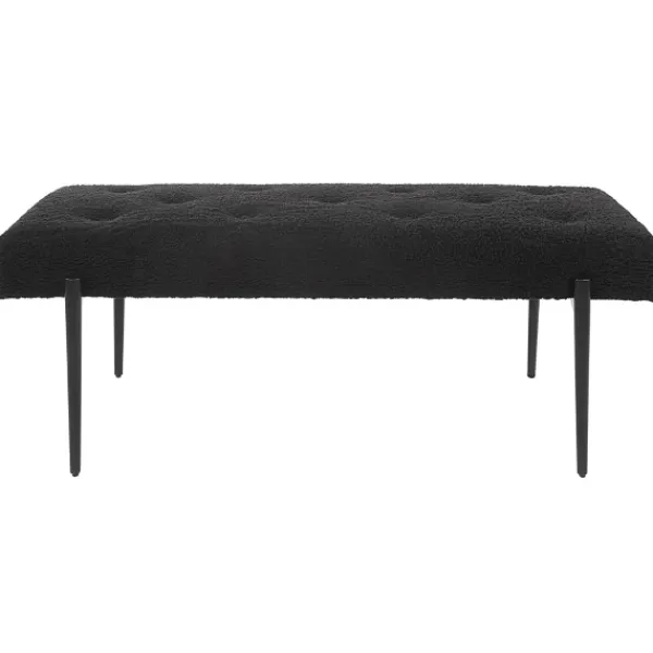 Benches & Ottomans-Kirkland's Home Tufted Shearling Bench Black
