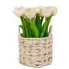 Arrangements & Greenery-Kirkland's Home Tulip Arrangement In Basket White