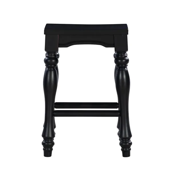 Bar Stools & Counter Height Stools-Kirkland's Home Turned Legs Island Stools, Set Of 2 Black