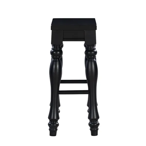 Bar Stools & Counter Height Stools-Kirkland's Home Turned Legs Island Stools, Set Of 2 Black