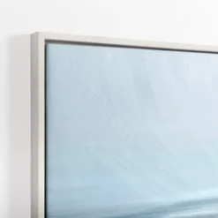 Canvas Art-Kirkland's Home Turquoise Abstract Ocean Framed Canvas Art Print Blue