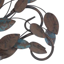 Wall Plaques-Kirkland's Home Turquoise Bronze Distressed Iron Vine Wall Plaque Brown