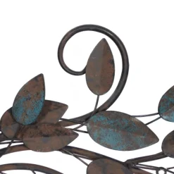 Wall Plaques-Kirkland's Home Turquoise Bronze Distressed Iron Vine Wall Plaque Brown