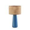 Table Lamps-Kirkland's Home Turquoise Ceramic & Rat Shade Table Lamp Tan