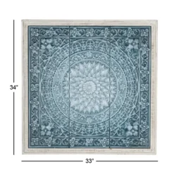Wall Plaques-Kirkland's Home Turquoise Iron Floral Scrollwork Wall Plaque Blue