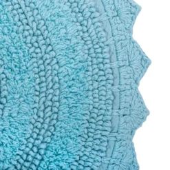 Bathroom Rugs-Kirkland's Home Turquoise Large Crochet Oval Bath Mat Blue