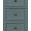 Accent & End Tables-Kirkland's Home Turquoise Slim Wooden 3-Drawer Side Table Green