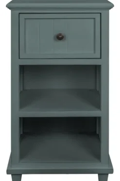 Accent & End Tables-Kirkland's Home Turquoise Slim Wooden 2-Shelf Side Table Green