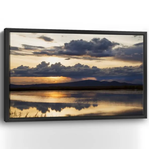 Framed Art-Kirkland's Home Twilight Symphony Framed Giclee Canvas Art Print Yellow/Black/Multi