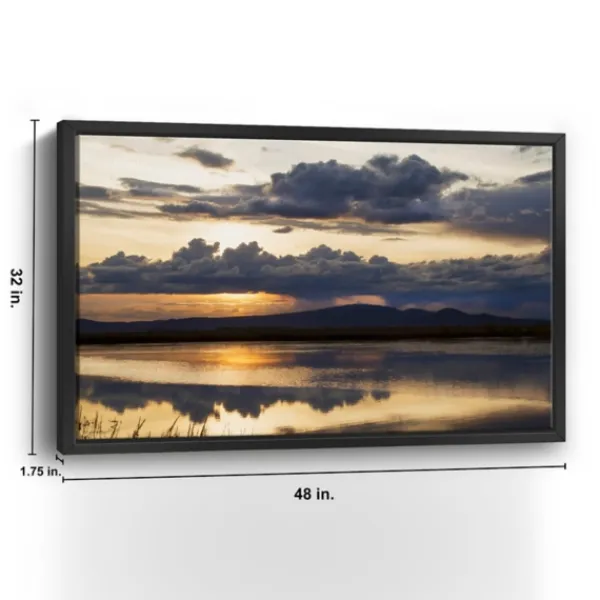 Framed Art-Kirkland's Home Twilight Symphony Framed Giclee Canvas Art Print Yellow/Black/Multi