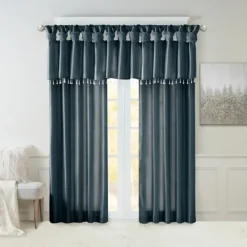 Curtains & Drapes-Kirkland's Home Twist Top Curtain Panel, 84 In. Blue