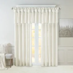 Curtains & Drapes-Kirkland's Home Twist Top Curtain Panel, 95 In. White