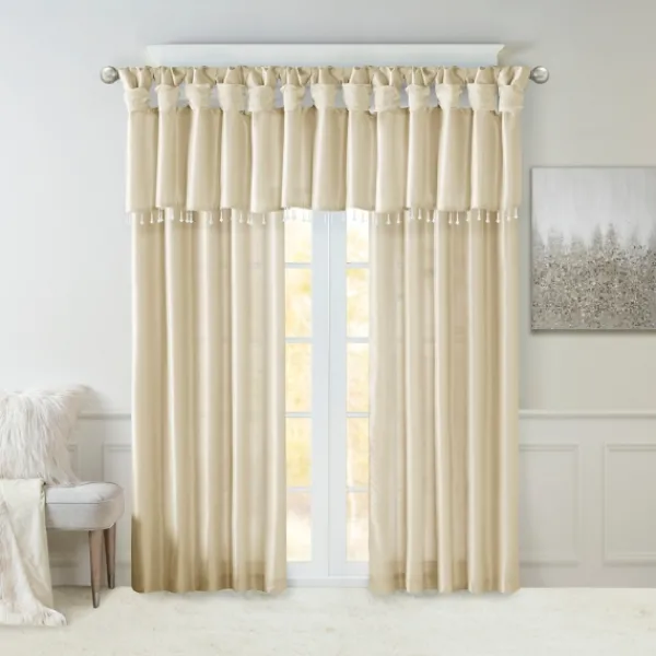 Curtains & Drapes-Kirkland's Home Twist Top Curtain Panel, 84 In. Tan