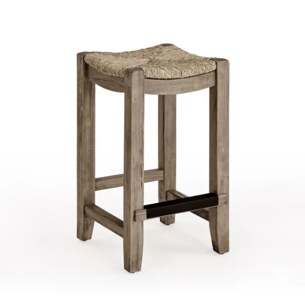 Bar Stools & Counter Height Stools-Kirkland's Home Twisted Seagrass And Wood Counter Stool Tan