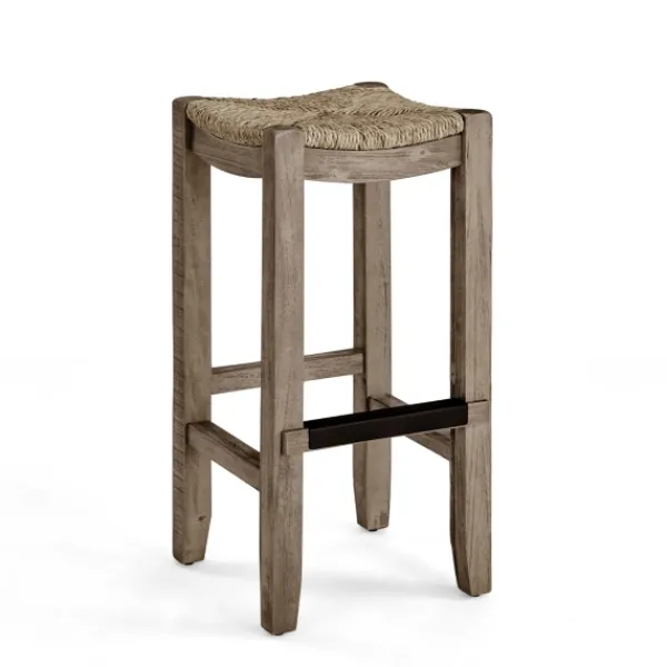 Bar Stools & Counter Height Stools-Kirkland's Home Twisted Seagrass And Wood Bar Stool Tan