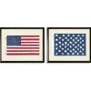 Framed Art-Kirkland's Home Two Flags Framed Art Prints, Set Of 2 Red/White/Blue