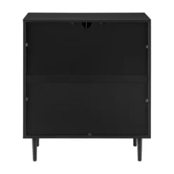 Cabinets & Sideboards-Kirkland's Home Two Tone Chevron Cabinet Black