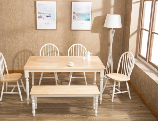 Dining Tables-Kirkland's Home Two Toned Wood Farmhouse Dining Table Tan/White
