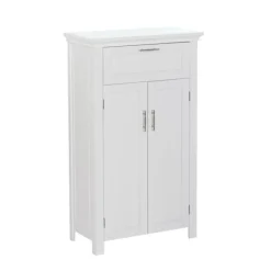 Cabinets & Sideboards-Kirkland's Home Two-Door Top Shelf Cabinet White