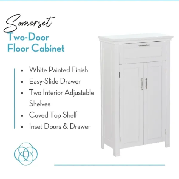 Cabinets & Sideboards-Kirkland's Home Two-Door Top Shelf Cabinet White