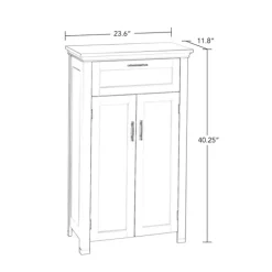Cabinets & Sideboards-Kirkland's Home Two-Door Top Shelf Cabinet White