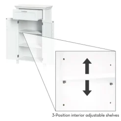 Cabinets & Sideboards-Kirkland's Home Two-Door Top Shelf Cabinet White