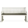Entryway Furniture-Kirkland's Home Two-Tone Dark Oak And Ivory High Back Wooden Bench White