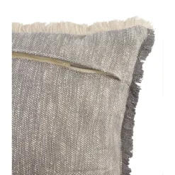 Pillows-Kirkland's Home Two-Tone Gray Woven Accent Pillow Gray/White
