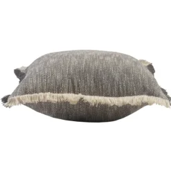 Pillows-Kirkland's Home Two-Tone Gray Woven Accent Pillow Gray/White