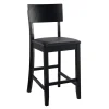 Bar Stools & Counter Height Stools-Kirkland's Home Tyler Vinyl Seat Counter Stool Black