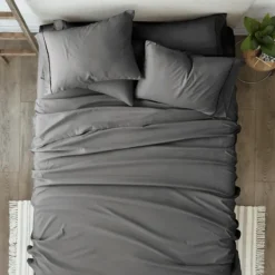 Bed Sheets-Kirkland's Home Ultra Soft 6-Pc. King Sheet Set Gray