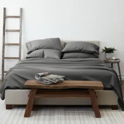 Bed Sheets-Kirkland's Home Ultra Soft 6-Pc. King Sheet Set Gray