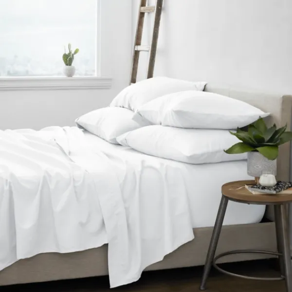 Bed Sheets-Kirkland's Home Ultra Soft 6-Pc. King Sheet Set White