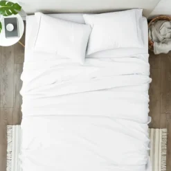 Bed Sheets-Kirkland's Home Ultra Soft 4-Pc. Queen Sheet Set White