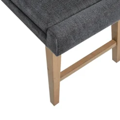 Benches & Ottomans-Kirkland's Home Upholstered And Wood Legs Bench Gray