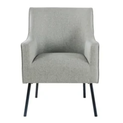 Accent Chairs-Kirkland's Home Upholstered Black Legs Accent Chair Gray