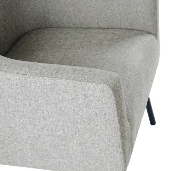 Accent Chairs-Kirkland's Home Upholstered Black Legs Accent Chair Gray
