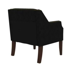 Accent Chairs-Kirkland's Home Upholstered Button Tufted Accent Chair Black